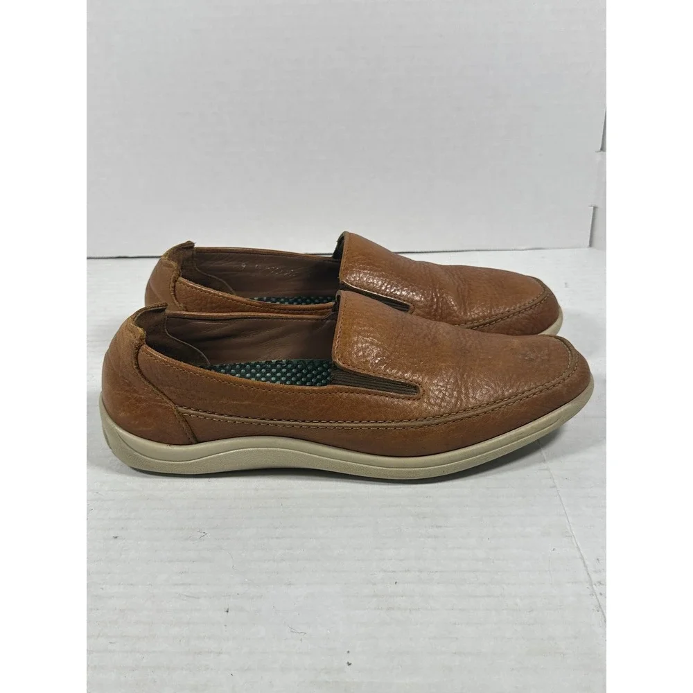 SAS Weekender‎ Mens Tan Pebbled Leather Slip On Loafers Size 9 M 25-1077